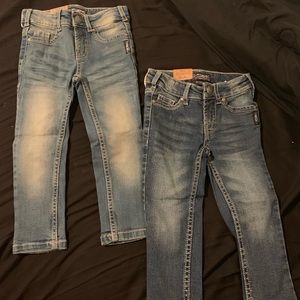 2 pairs of Silver jeans size 2t